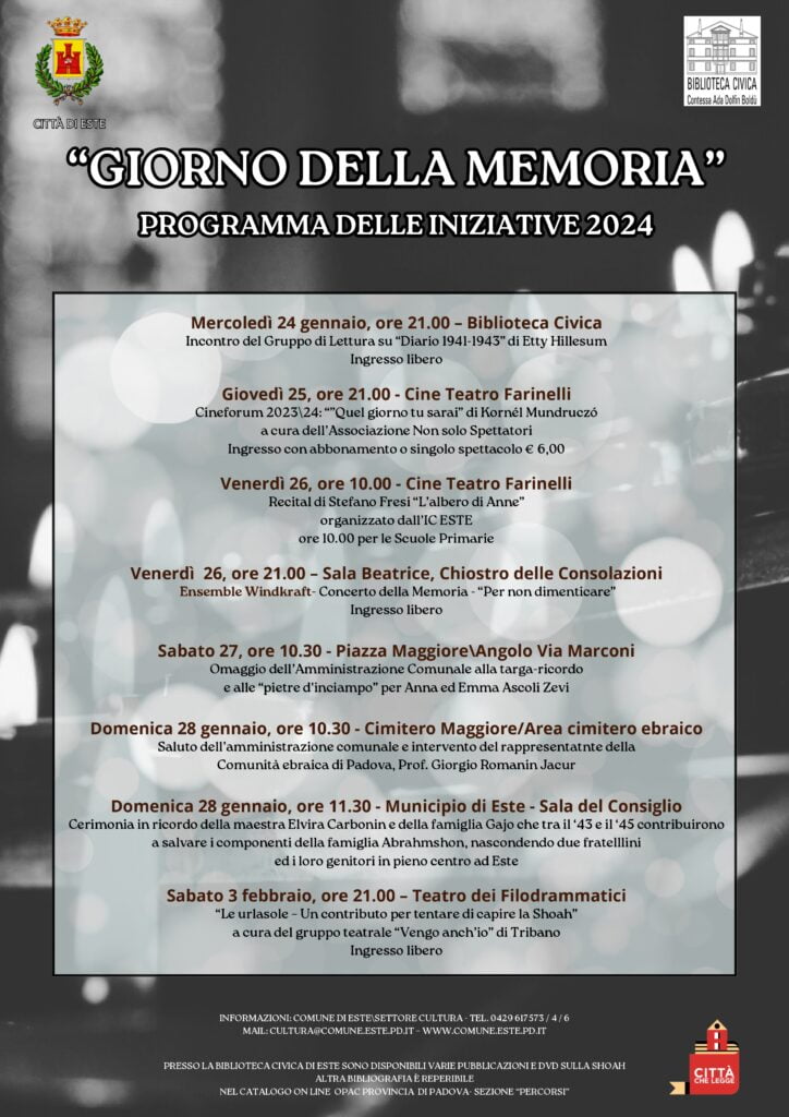 Locandina giornata della memoria